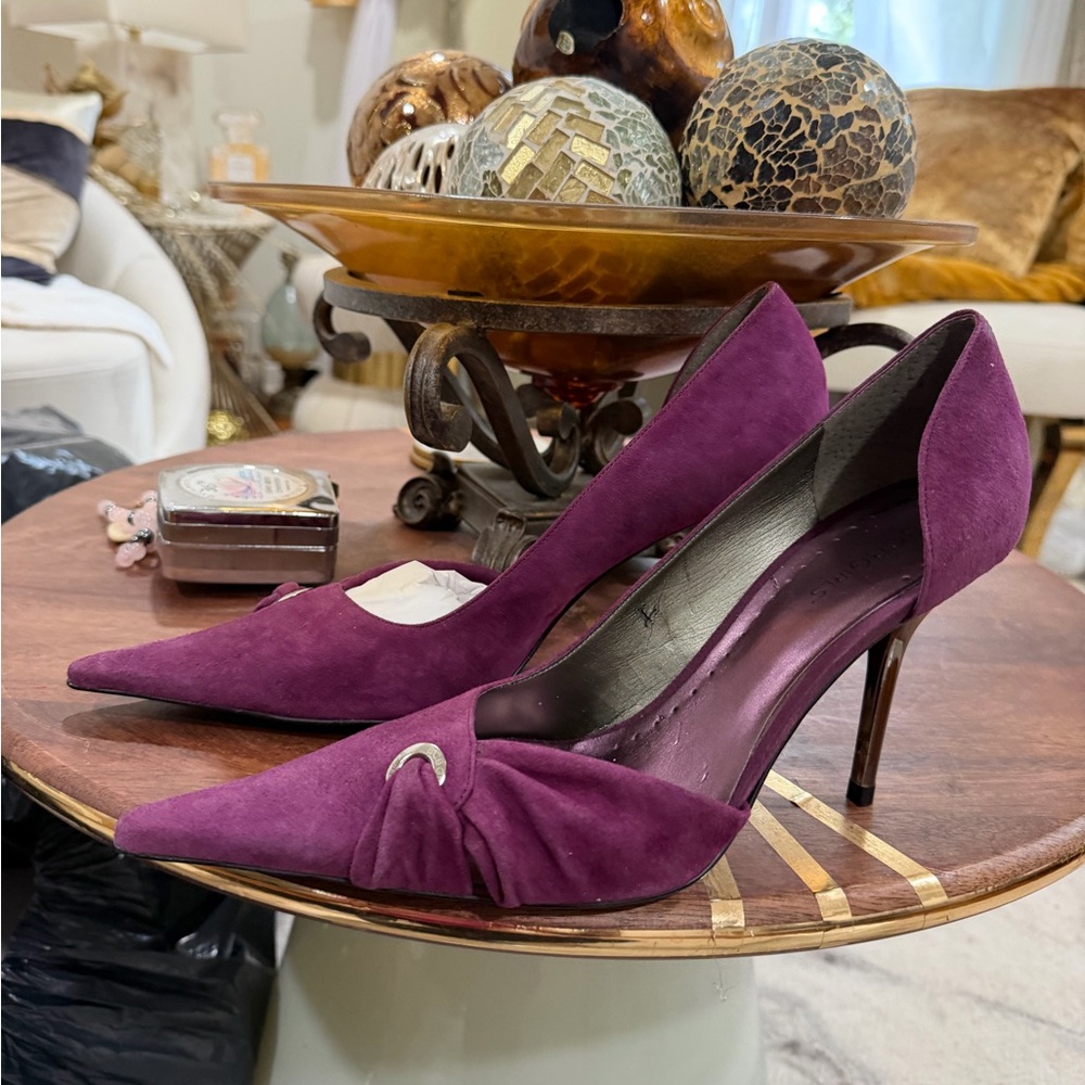 Women’s BCBGirls purple suede heels size 10